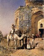Edwin Lord Weeks Old Blue-Tiled Mosque,Outside Delhi,India oil painting picture wholesale